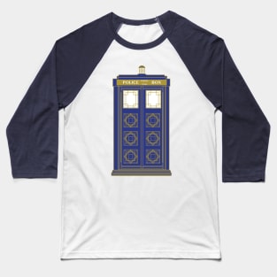 Art Deco Tardis Baseball T-Shirt